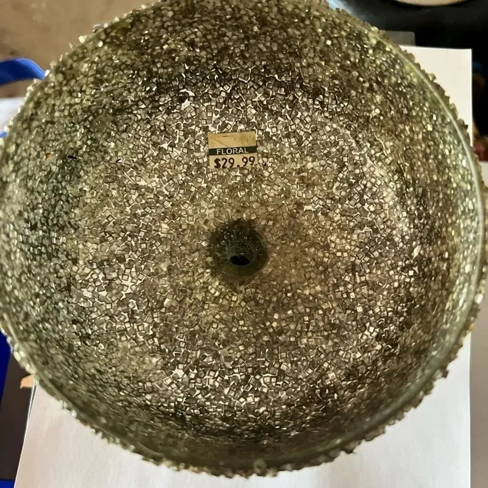 Vase Silver Glitter Home Accent Decor Hold flowers or other decoration